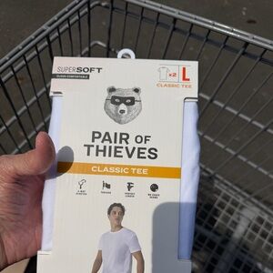 Men's Classic Tee - White (L) pair of thieves, brand 2 inch package new